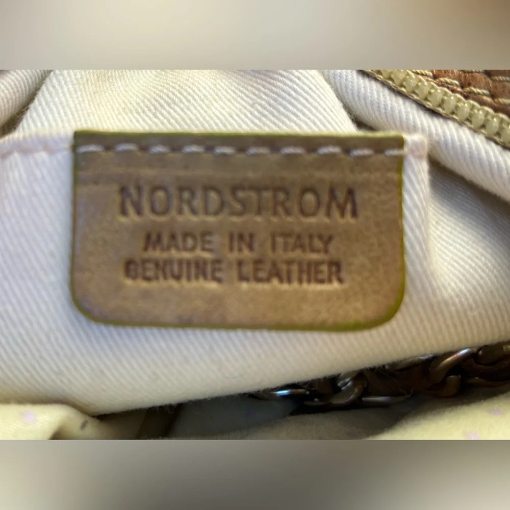 Nordstrom Genuine Leather Yellow Rose Crossbody - Picture 3 of 3